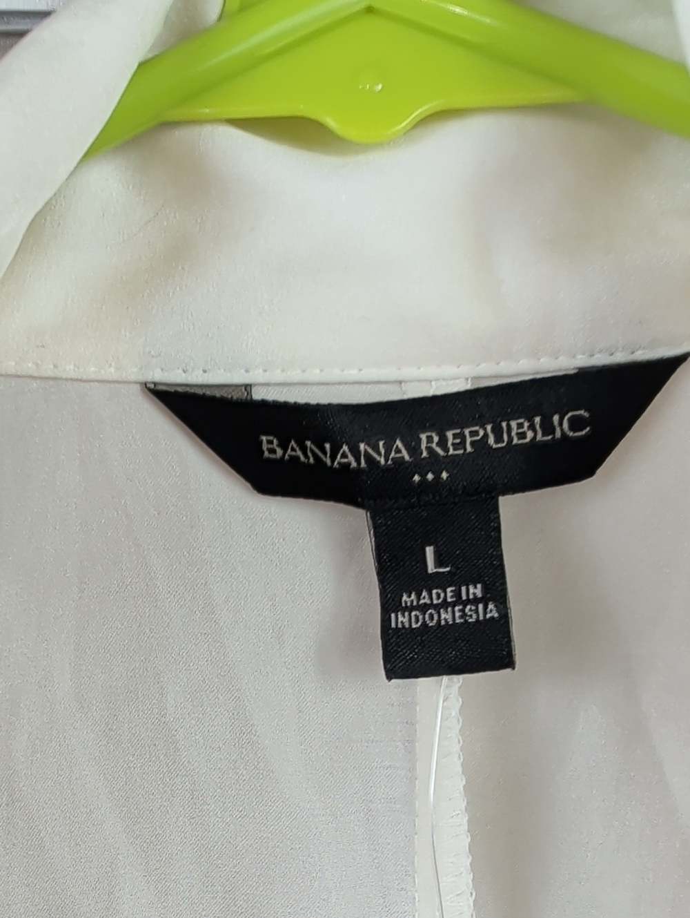 Banana Republic Cream Tie-Neck Blouse Large New Nwt - Picture 3 of 6